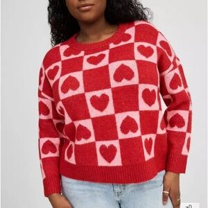 New Torrid Vegan Cashmere Heart Sweater